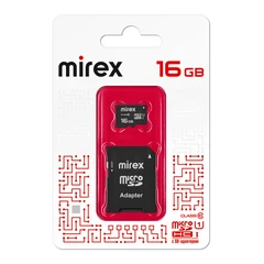 Купить Карта памяти microSDHC Mirex 16 ГБ + адаптер SD / Народный дискаунтер ЦЕНАЛОМ