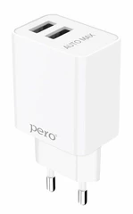 Купить Сетевое зарядное устройство PERO TC02 белый / Народный дискаунтер ЦЕНАЛОМ