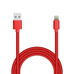 Купить Кабель JET.A JA-DC44 USB 2.0 Am - Lightning 8-pin, 1 м, красный / Народный дискаунтер ЦЕНАЛОМ