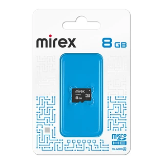Карта памяти MicroSDHC Mirex 8 ГБ 
