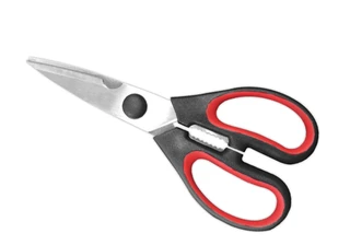 Ножницы LARA Blister Материал: Сталь, Ручки: Прорезиненные, Цвет: Черный, красный