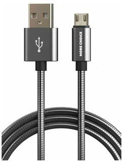 Кабель More choice K31m USB - microUSB, 1 м, 2.1 A, черный