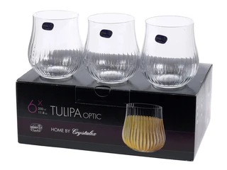 Набор стаканов Crystalex TULIPA OPTIC, 0.35 л, 6 предметов 