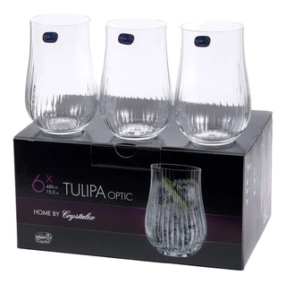 Набор стаканов Crystalex TULIPA OPTIC, 0.45 л, 6 предметов