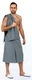 Набор для бани и сауны мужской АРТПОСТЕЛЬ Серый: килт+полотенце 145х70 см, вафельное полотно вид 2