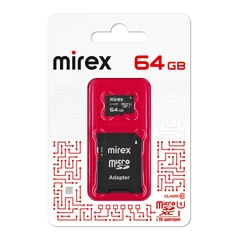 Купить Карта памяти microSDXC Mirex 64 ГБ + адаптер SD / Народный дискаунтер ЦЕНАЛОМ