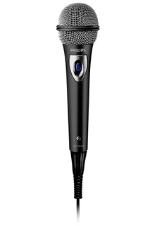 Микрофон Philips SB-CMD150 черный для караоке, 74 дБ, 85-11000 Гц, 600 Ом, кабель 3 м, пластик, металл