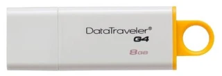 Флеш накопитель USB 3.0 Kingston Data Traveler G4 8Gb белый/желтый 