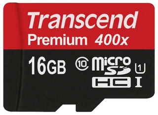 Карта памяти MicroSD Transcend 16Gb Class 10 UHS-I