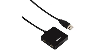 Концентратор USB Hama Square1:4(12131) портов:4 чёрный