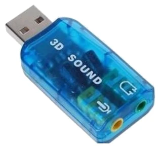 Звуковая карта USB TRUA3D (Cmedia CM108), 24bit, 48kHz, 2.0ch (5.1 virtual)