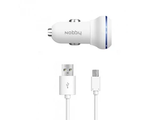 АЗУ Nobby Energy USB 2,1A, кабель 8 pin, белый
