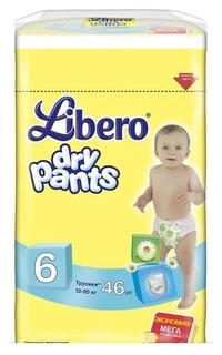 Подгузники-трусики LIBERO Dry Pants XL 6 