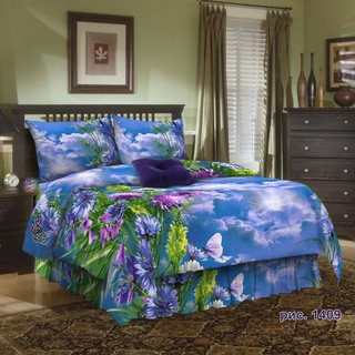 Комплект постельного белья ВладЛен Полевые цветы 1.5 спальный, бязь, наволочки 70х70 см