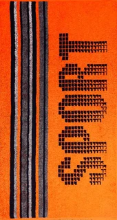 Полотенце махровое 50*90 PRIMA, Оранжевый/Черный