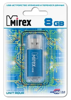 Флеш накопитель Mirex UNIT 8GB Aqua (13600-FMUAQU08) 