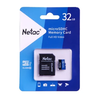 Карта памяти microSDHC Netac P500 Standard 32 ГБ + адаптер SD 