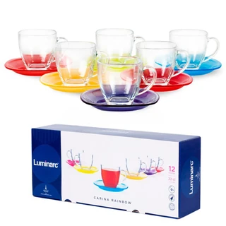 Набор чайный Luminarc Carine Rainbow, 12 предметов, 6 персон