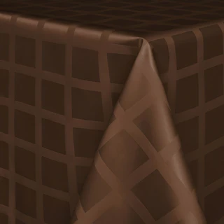 Скатерть Джойтекс Журавинка Темный шоколад 145х240 см, тефлоновая пропитка