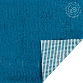 Коврик для ног АРТПОСТЕЛЬ Ножки синий 45х60 см, махра, резиновая основа 