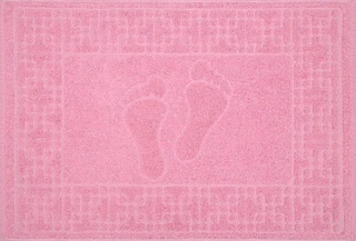 Коврик для ног FOOTSTEP цв.128/розовый 50х70 см, махра