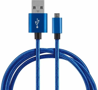 Кабель Energy ET-27 USB - microUSB, 1 м, 2 А, синий