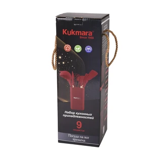 Набор кухонных принадлежностей Kukmara kuk-04/09011401, 9 предметов Red 