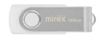 Флеш накопитель 128GB Mirex Swivel, белый 