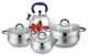 Набор посуды LARA LR02-92 Bell PROMO + чайник LARA LR00-61, 7 предметов вид 1