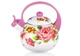 Чайник LARA Материал: Эмалированная сталь, Объем: 2,5 л., Цвет: Белый, розовый вид 1