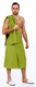 Набор для бани и сауны мужской АРТПОСТЕЛЬ Фисташка: килт+полотенце 145х70 см, вафельное полотно вид 2