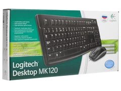 Купить Комплект проводной Logitech MK120 Black USB / Народный дискаунтер ЦЕНАЛОМ