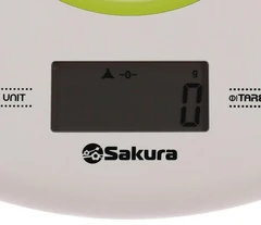 Купить Весы кухонные Sakura SA-6068G, белый/зеленый / Народный дискаунтер ЦЕНАЛОМ