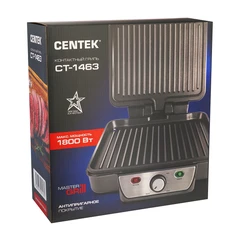 Купить Электрогриль CENTEK CT-1463, серебристый / Народный дискаунтер ЦЕНАЛОМ