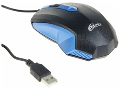 Купить Мышь проводная Ritmix ROM-202 Black-Blue USB / Народный дискаунтер ЦЕНАЛОМ