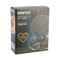 Купить Вафельница CENTEK CT-1449, серебристый / Народный дискаунтер ЦЕНАЛОМ