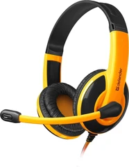Купить Наушники игровые Defender Warhead G-120, черный/оранжевый / Народный дискаунтер ЦЕНАЛОМ