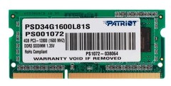 Купить Оперативная память DDR3L 1600 Patriot memory 4GB (PSD34G1600L81S) / Народный дискаунтер ЦЕНАЛОМ