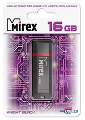 Купить USB-накопитель Mirex Knight 16 ГБ, USB 2.0, черный / Народный дискаунтер ЦЕНАЛОМ