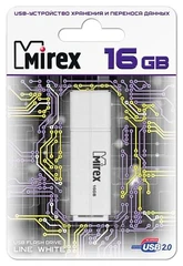 Купить USB-накопитель Mirex Line 16 ГБ, USB 2.0, белый (13600-FMULWH16) / Народный дискаунтер ЦЕНАЛОМ