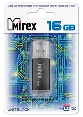 Купить USB-накопитель Mirex Unit 16 ГБ, USB 2.0, черный (13600-FMUUND16) / Народный дискаунтер ЦЕНАЛОМ
