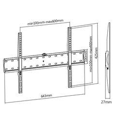 Купить Кронштейн UltraMounts UM805F для ТВ 37-75" / Народный дискаунтер ЦЕНАЛОМ