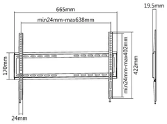 Купить Кронштейн UltraMounts UM814F для ТВ 37-75" / Народный дискаунтер ЦЕНАЛОМ