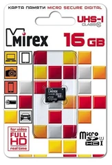 Купить Карта памяти microSDHC Mirex 16GB Class 10 UHS-I U1 (13612-MCSUHS16) / Народный дискаунтер ЦЕНАЛОМ