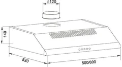 Купить Вытяжка Oasis UP-50W (F) / Народный дискаунтер ЦЕНАЛОМ