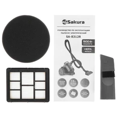 Купить Пылесос Sakura SA-8312R, красный / Народный дискаунтер ЦЕНАЛОМ