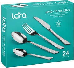 Купить Набор столовых приборов LARA LR10-13/24 Mira, 24 предмета / Народный дискаунтер ЦЕНАЛОМ