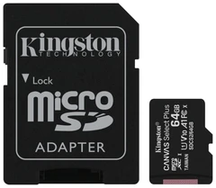 Купить Карта памяти microSDXC Kingston Canvas Select Plus 64GB + адаптер SD (SDCS2/64GB) / Народный дискаунтер ЦЕНАЛОМ