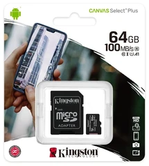 Купить Карта памяти microSDXC Kingston Canvas Select Plus 64GB + адаптер SD (SDCS2/64GB) / Народный дискаунтер ЦЕНАЛОМ