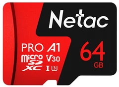 Купить Карта памяти microSDXC Netac P500 Extreme Pro 64GB (NT02P500PRO-064G-S) / Народный дискаунтер ЦЕНАЛОМ